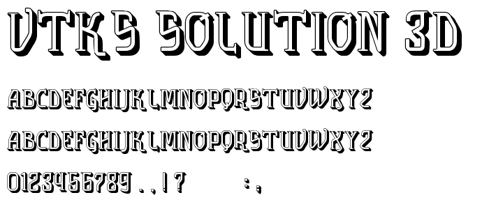 vtks solution 3d font